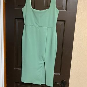 Nasty Gal sage green tank top dress, size 8, new with tags